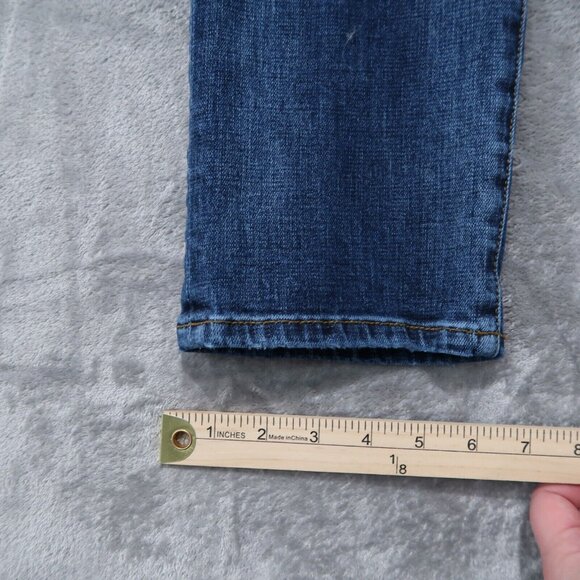 Cabi Jeans Womens 2 Blue Button Fly Straight Distressed Boho Chic Retro Preppy - Picture 15 of 16